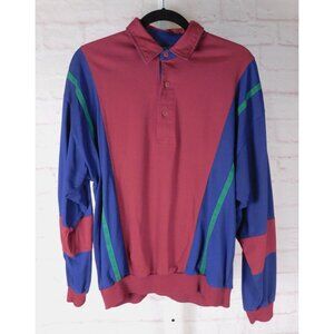 Members Only L Colorblock Polo Sweatshirt Mens